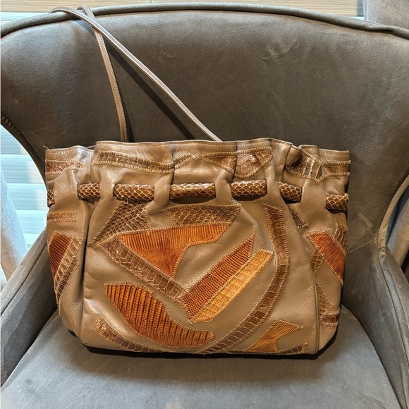 VARON Vintage Patchwork Leather Clutch